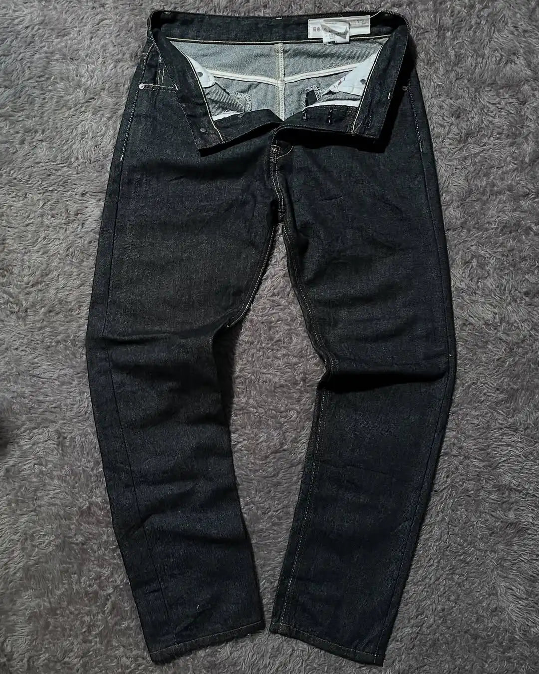 Japanese Harajuku Koi Cultural Style Trendy Brand Color Print Classic Jeans Men's Straight Slim Equipped Pants Couple Clothing