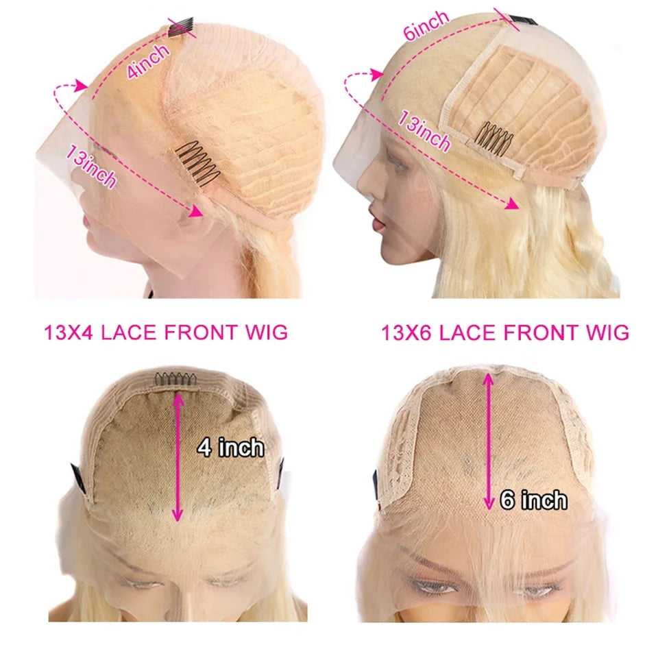Mint Green Human Hair Wigs 613 Blonde Platinum HD Transparent Lace Front Wig Pink Colored Short Bob Wig 13x4 Lace Frontal Wigs