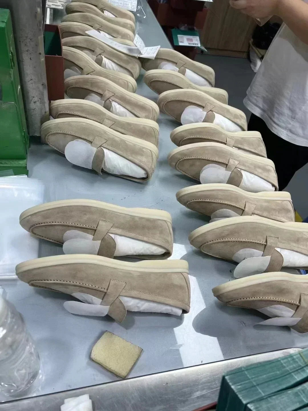 2024 Flat Slippers High Quality New Women KidSuede Mules Shoes Round Toe Casual ComfortSlides Woman Thick Sole Slippers Woman
