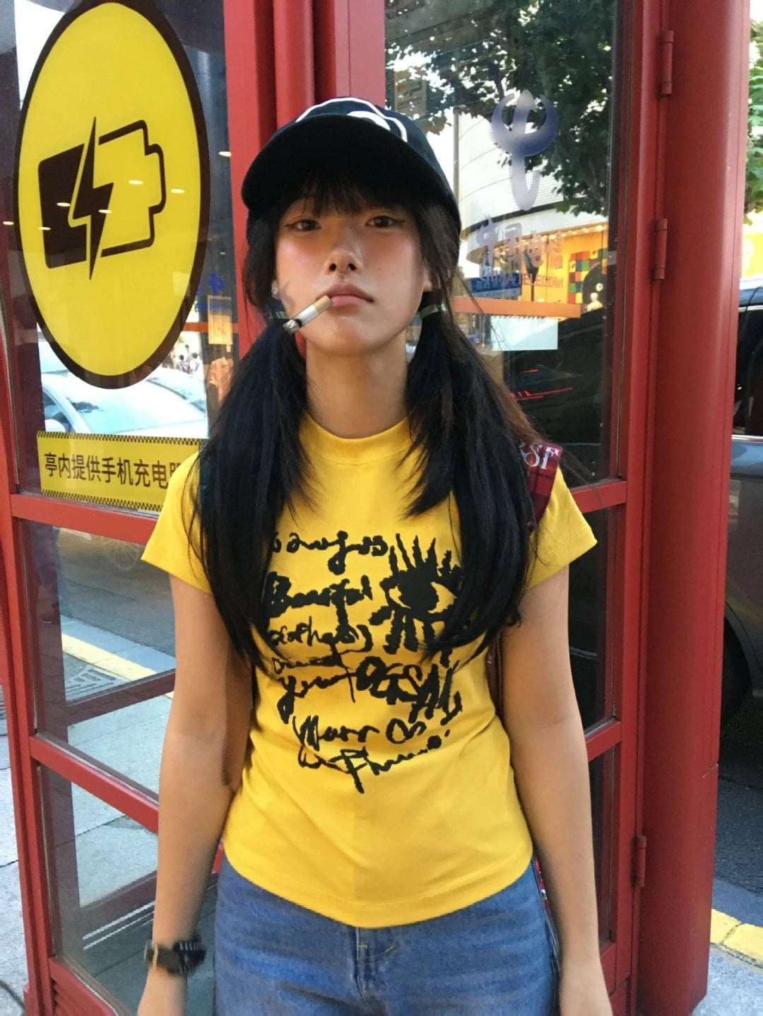 Karrram Japanese Y2k Letter Print T-shirt Vintage Harajuku Crop Top Trashy 2000s Style Short Sleeve Tee Shirt American Retro 90s
