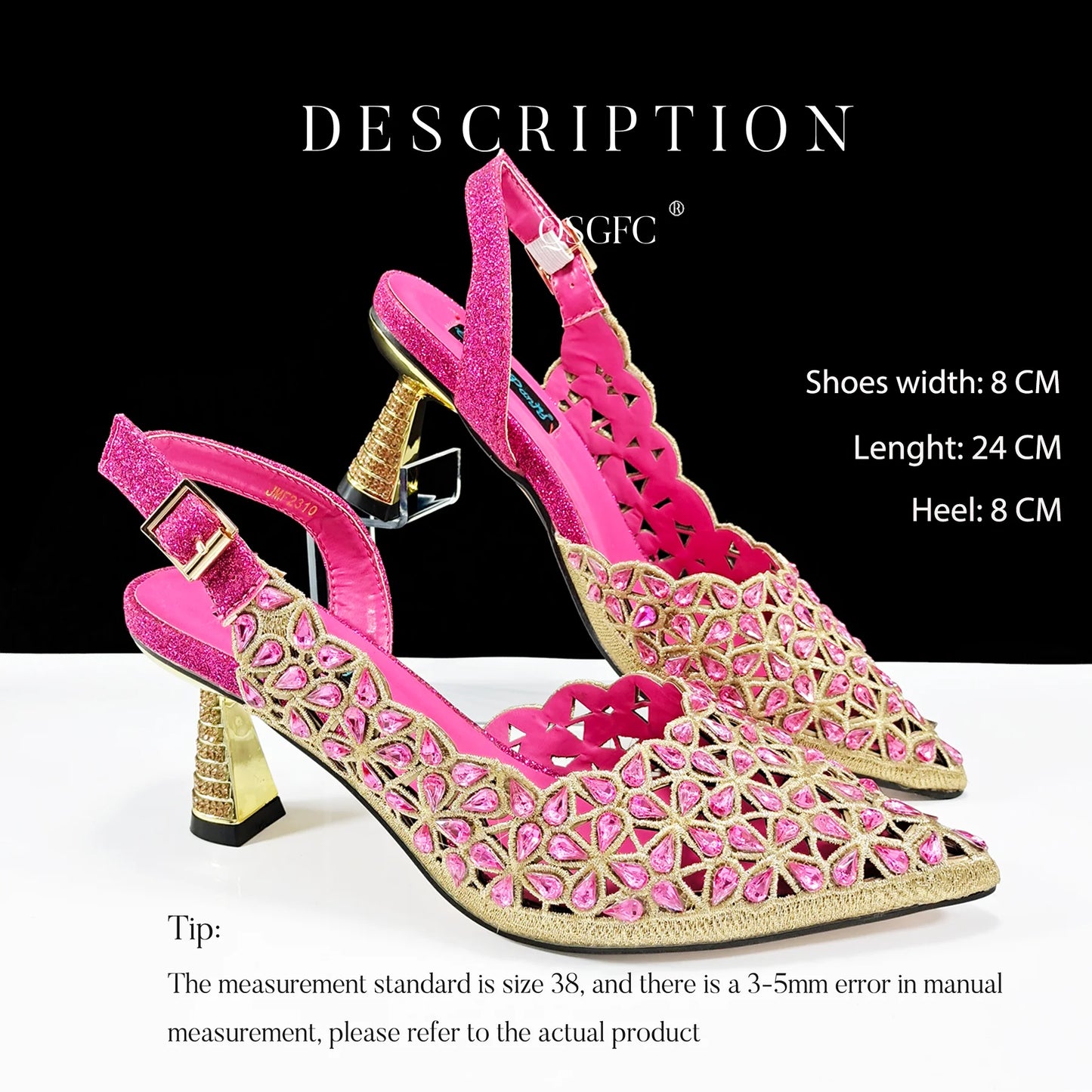 Happy Time Boutique, Exquisite Mini Bag with Pointed Toe Shoes, Sexy Stiletto High-Heeled Shoes, Small Metal Bag in Hand