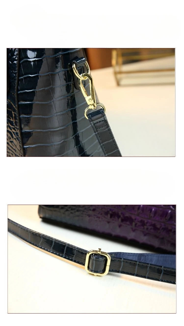 Designer Brand Crocodile New Large Capacity Tote Bag Leather Handbag Crossbody Bags for Women Bolsos Mujer