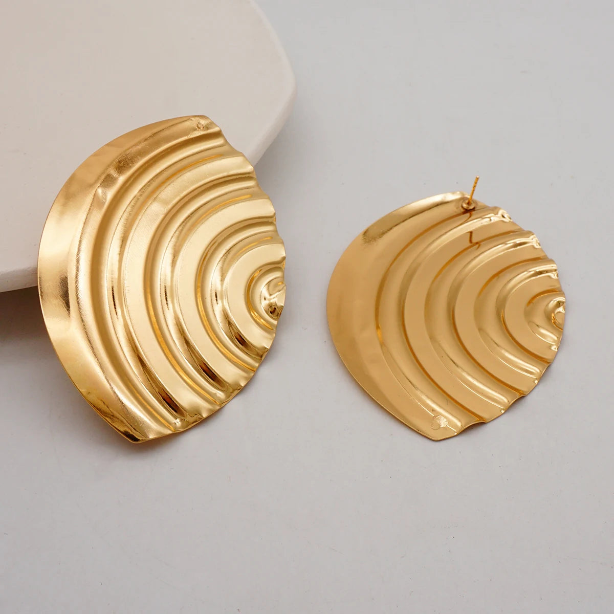 Fashion Jewelry Big Gold Color Round Geometric Earrings Dangle Drop Earrings For Women African Wedding Party Gifts
