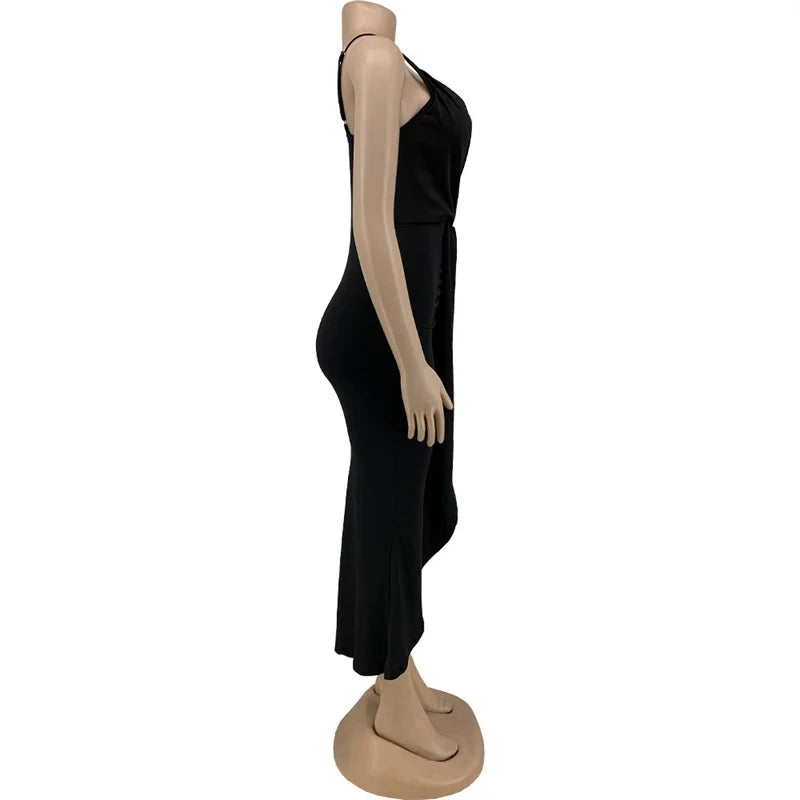 Wmstar Plus Size Women Dresses Summer Clothing Sexy Bodycon Stretch Sling Solid Maxi Party Dress 2022 Wholesale Dropshipping