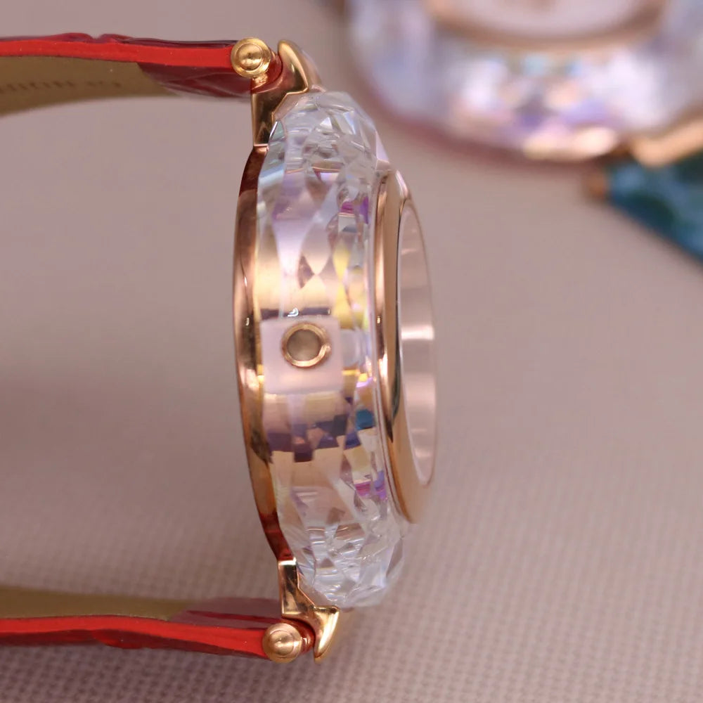 Top Luxury Crystal Melissa Lady Women's Watch Elegant Rhinestone Fashion Hours Dress Bracelet Clock Girl Birthday Gift Box