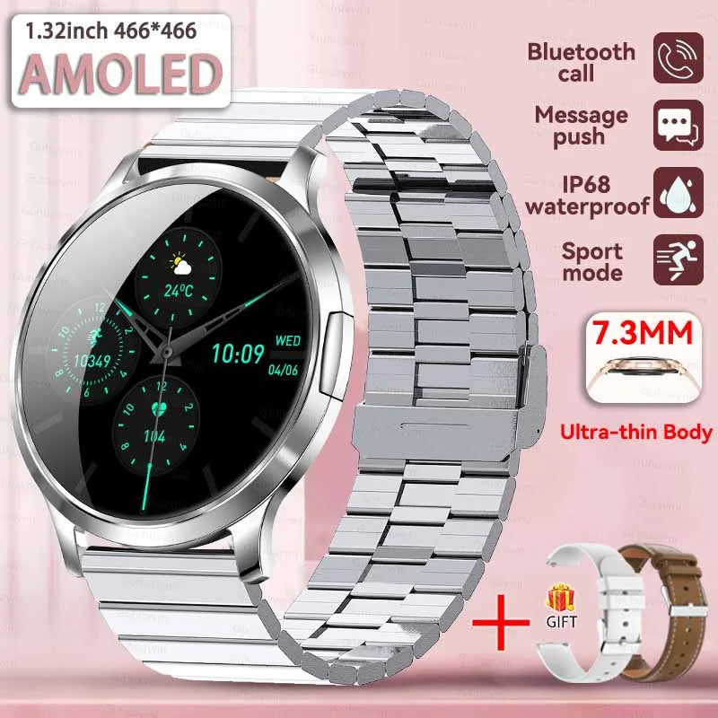 2025 New Smart Watch For Women 1.32"HD AMOLED Screen IP68 Waterproof Heart Rate Women Health Ladies Smartwatches For Android ios