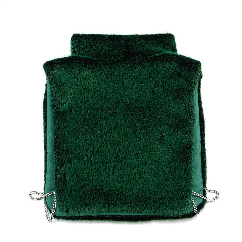 Weird Puss Turtleneck Furry Tank Tops Women Y2K Sexy Side Split Chic Fall Trend Midnight Basic Street Furs Hipster Clubwear Vest