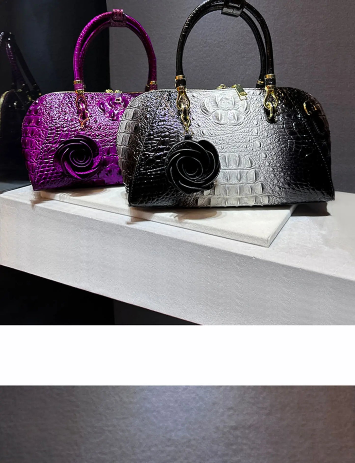 Leather Crocodile Pattern Handbag New Fashion Shoulder Large Capacity Crocodile Pillow Bags for Women Bolso Marca Lujo