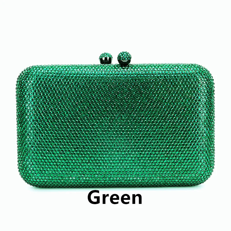 Sparkling Crystal Rhinestone Evening Clutch Bag for Women