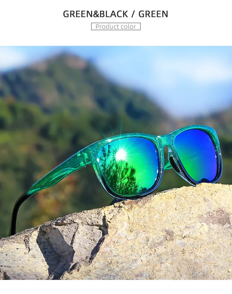 1 Pair Unisex Polarized Square Fashion Sunglasses - Lightweight Purple Glitter Frame, TAC Lenses for Outdoor Sports & Fashion