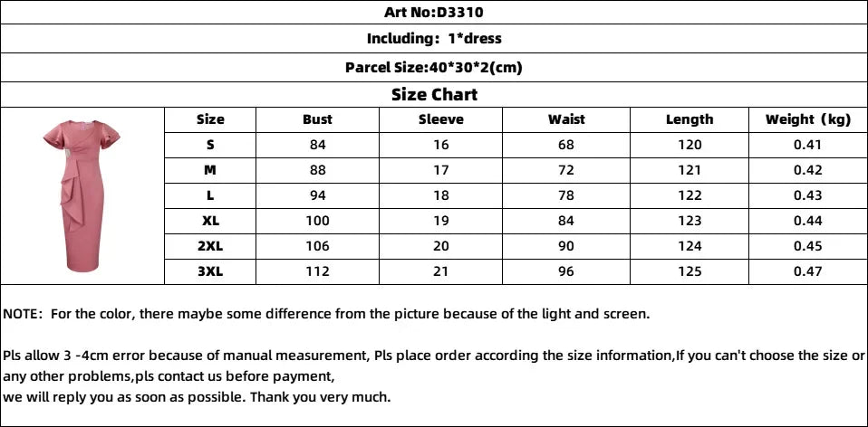 Elegant Pure Color African Style Wrap Dress D3310 New Fashionable Transoceanic Dress with Lace Trim Elegant African Dress