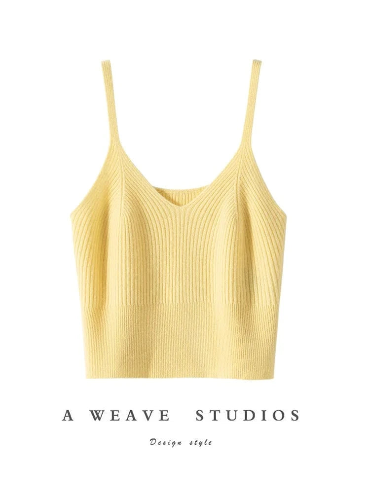 Spring Autumn Women Sweater Vest 100% Cashmere Vest V-neck Vest Short Simple Style Cashmere Sweater Vest Luxury Soft Comfy Tops