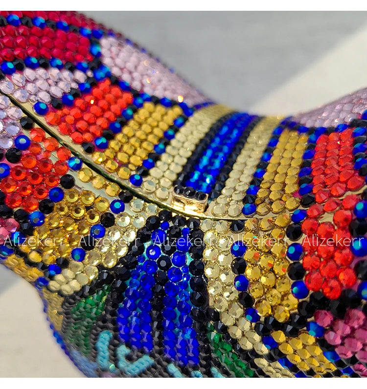 Alizekerr Butterfly Diamond Evening Bags Women 2025 Luxury Designer Gorgeous Rhinestone Clutch Purses And Handbags Wedding Party