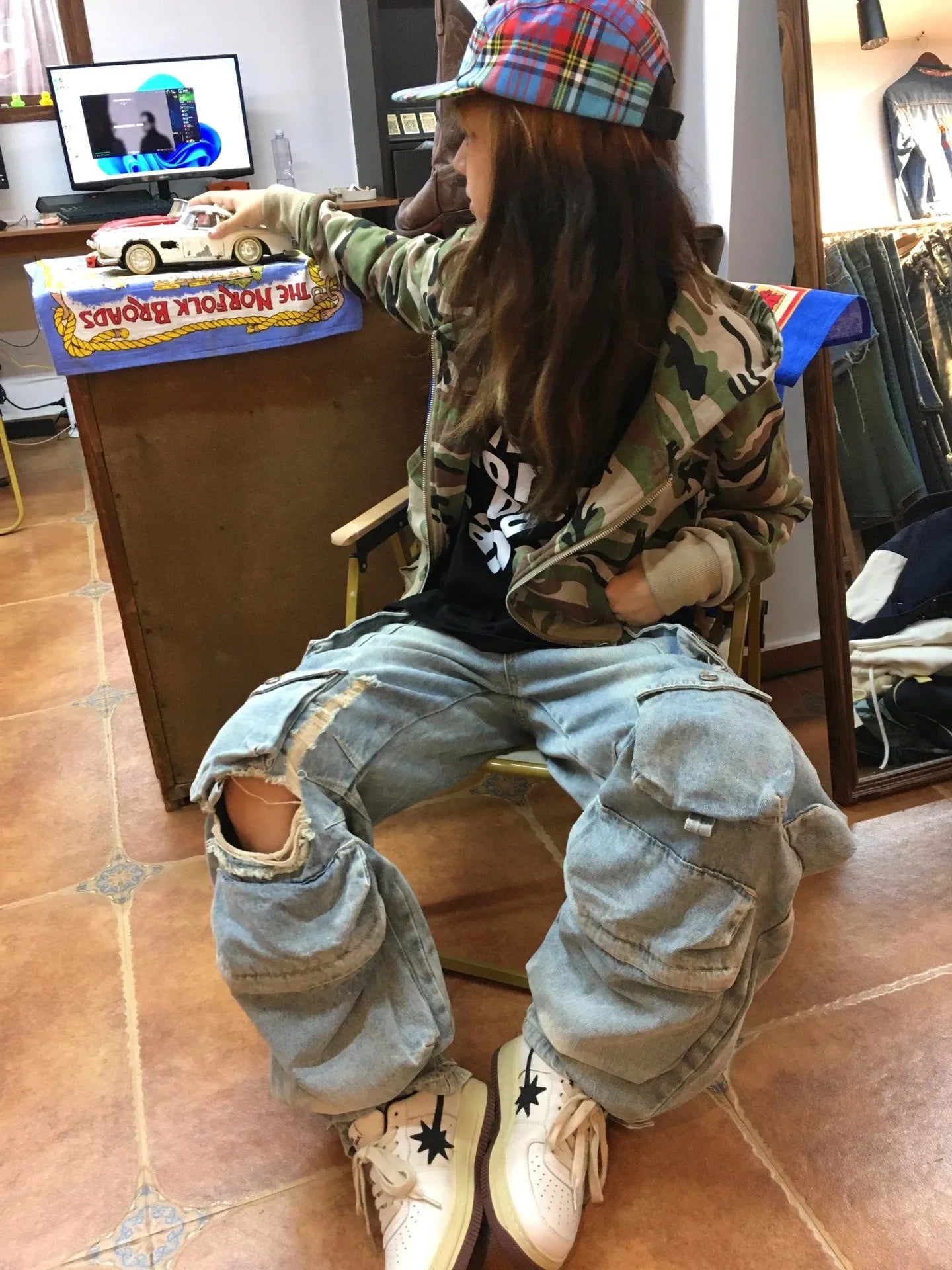 Karrram Japanese Y2k Cropped Jacket Vintage Harajuku Short Coat 2000s Korean Fashion Camouflage Zipper Hooded Sweatshirt Grunge