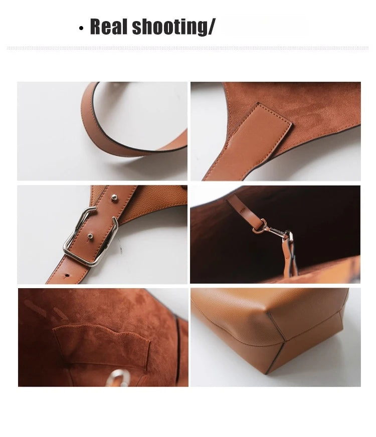 Original Designer Brand New Fashion Versatile Bucket Bag Large Capacity Shoulder Tote Bags for Women Hot Selling