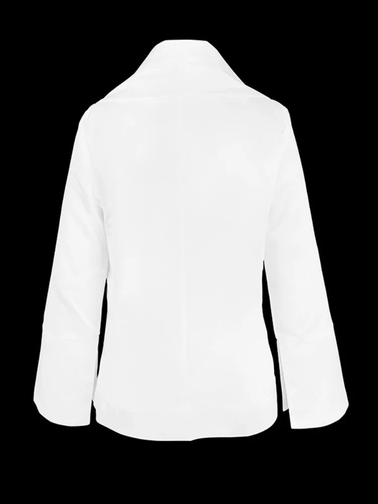 Fashion Loose White Women's Blouse 2025 Casual Lapel Long Sleeve Shirt Elegant Classic Solid Top Buttoned Female Clothing Office