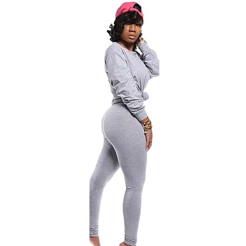 two piece set women 2 piece set stacked leggings clothes for women outfits stacked pants tracksuit female fall clothes
