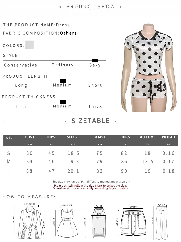 Weird Puss Dot Digit Print 2 Piece Set Women Casual Sporty Hipster Crop Tops+Shorts Matching Streetwear Skinny Stretch Tracksuit