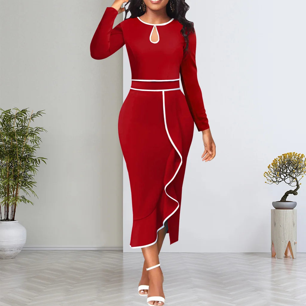 Sexy Fashion Lotus Leaf Women's Dress JX5773