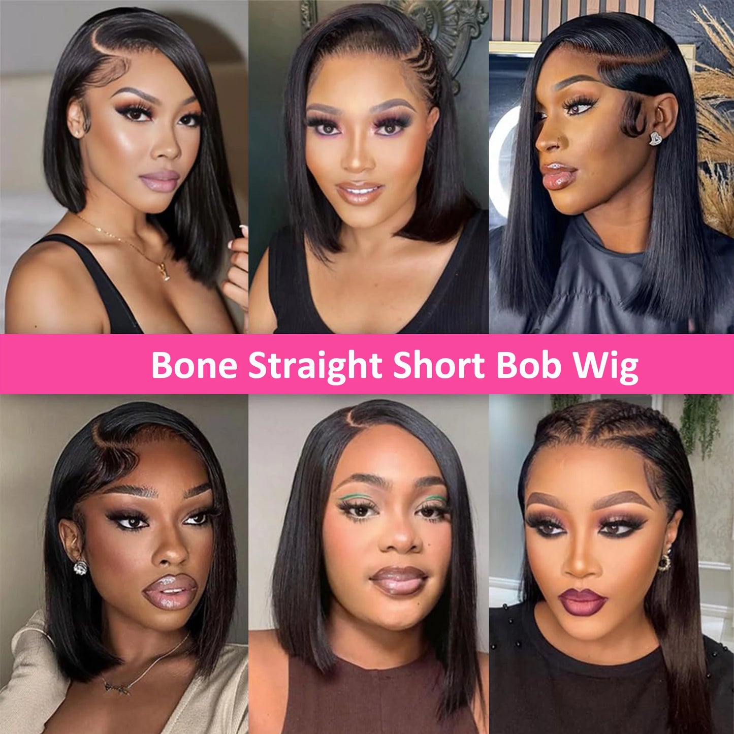 Straight Bob Wig Human Hair 200 Density Transparent 13x4 Lace Frontal Human Hair Wigs For Women Natural Color 100% Peruvian Hair
