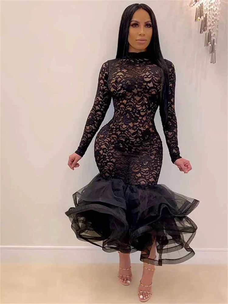 Wmstar Party Dress Women Sexy Hollow Out Bodycon Maxi Long Maxi Dress Hip Wrap Club Outfits New In Spring Wholesale Dropshipping