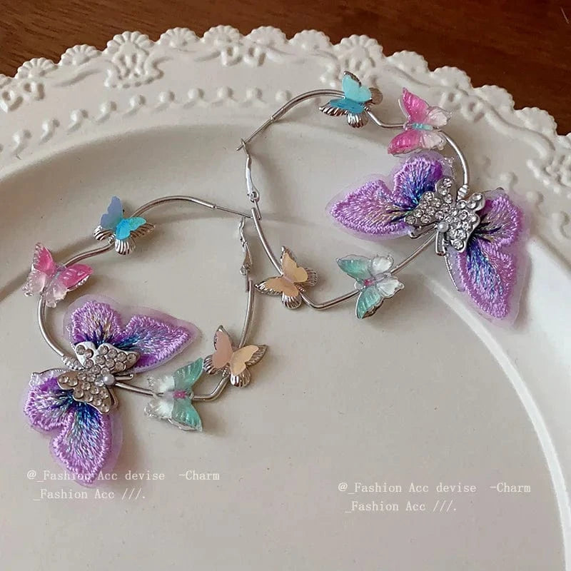 Butterfly Pearl Earrings Fashion Luxury Jewelry Wholesale