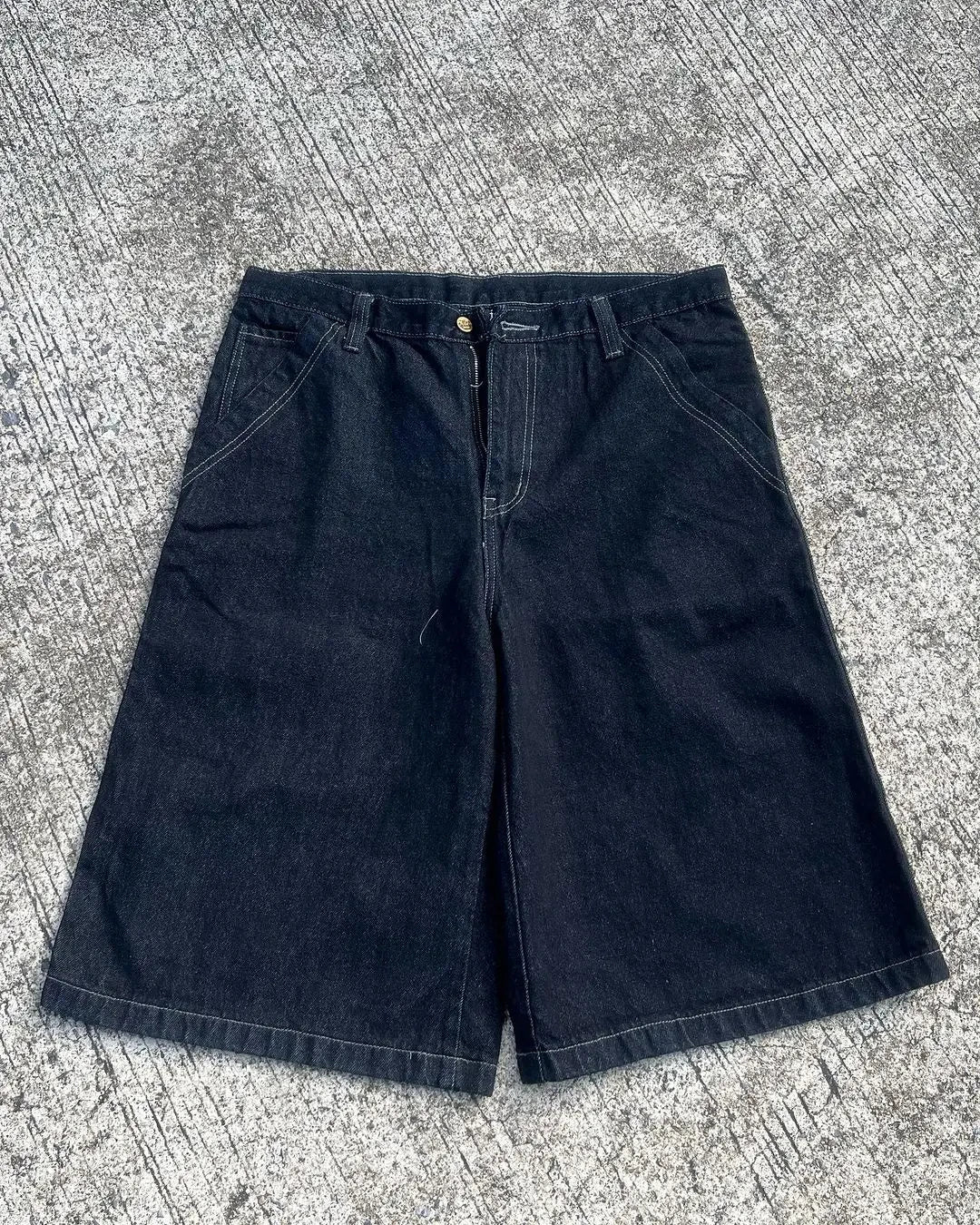 2025 American Vintage Old Baggy Slim Machete Denim Shorts Female Y2K Harajuku Hot Girl Washed Hole Denim Cropped Pants Tide