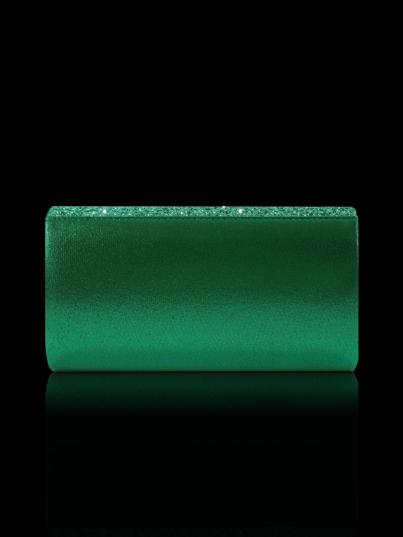 Sparkling and luxurious sequined evening clutch for women, paired with a gorgeous rhinestone necklace, earrings and bracelet set