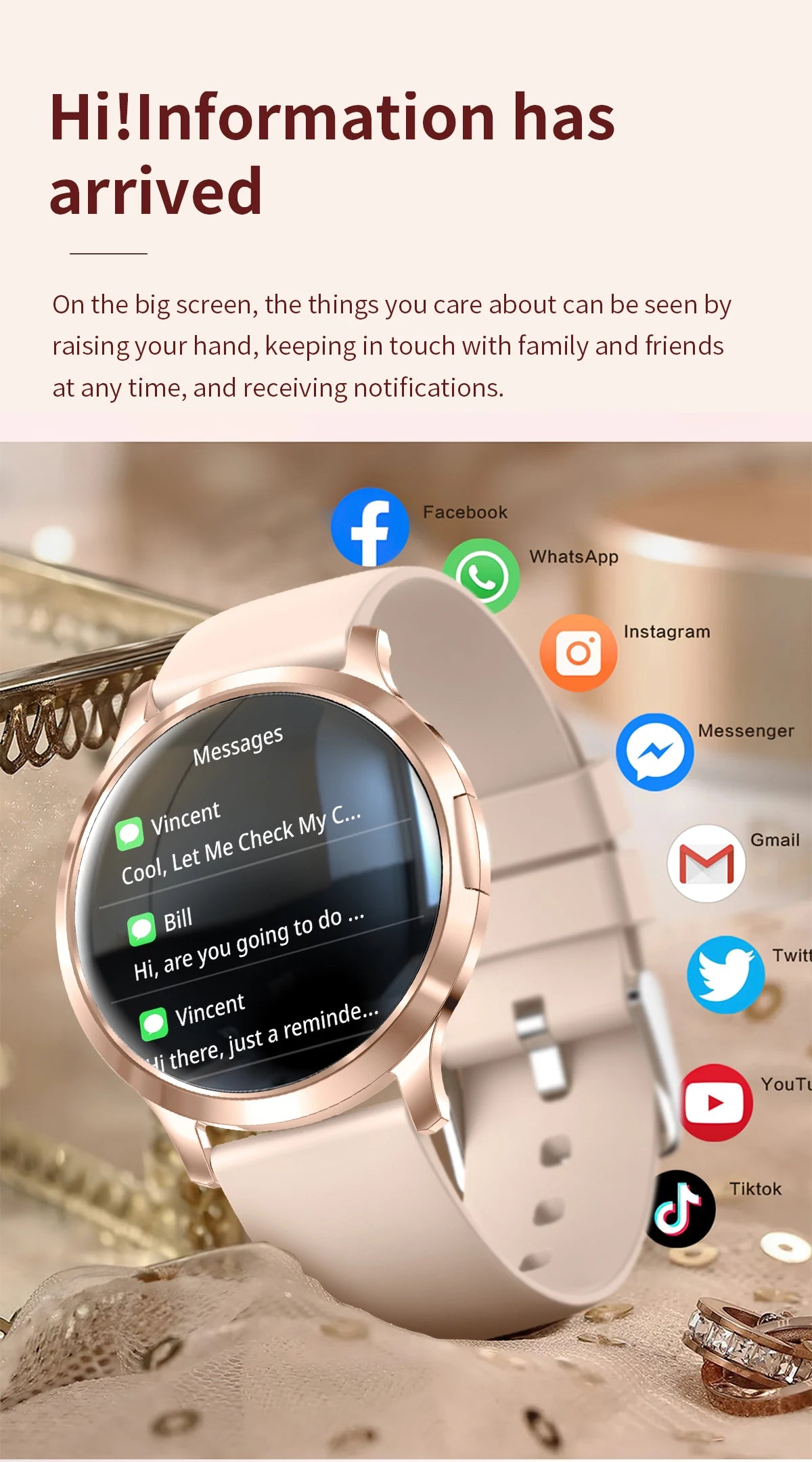2025 New Smart Watch For Women 1.32"HD AMOLED Screen IP68 Waterproof Heart Rate Women Health Ladies Smartwatches For Android ios