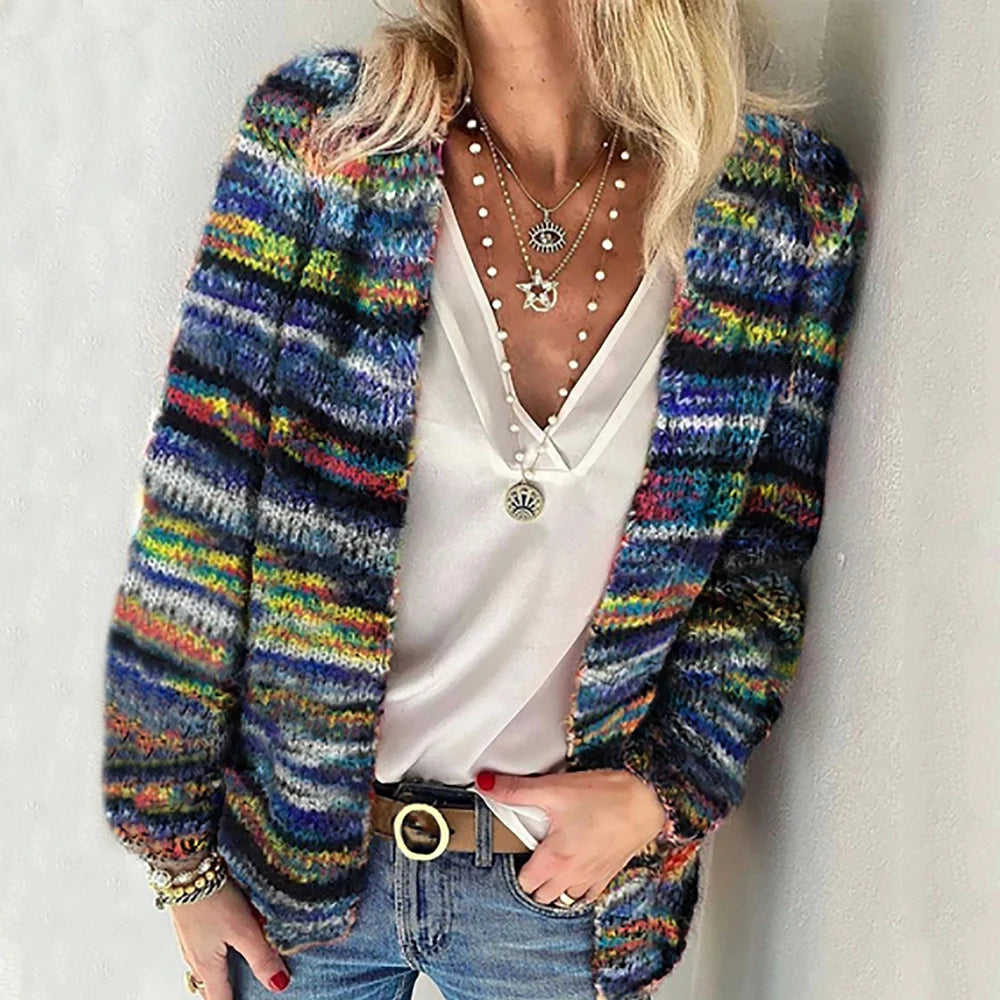 Sweater Knitted Cardigan Thin Loose Jacket For Women Casual Y2k Crop Clothes Elegant Female Clothing Fashion Top