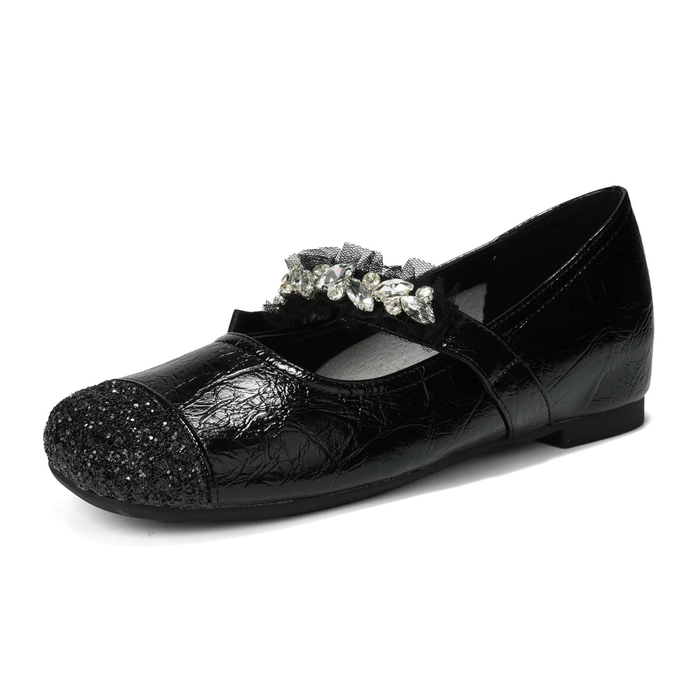 Elegant Rhinestone Bowknot Mary Jane Flats For Women