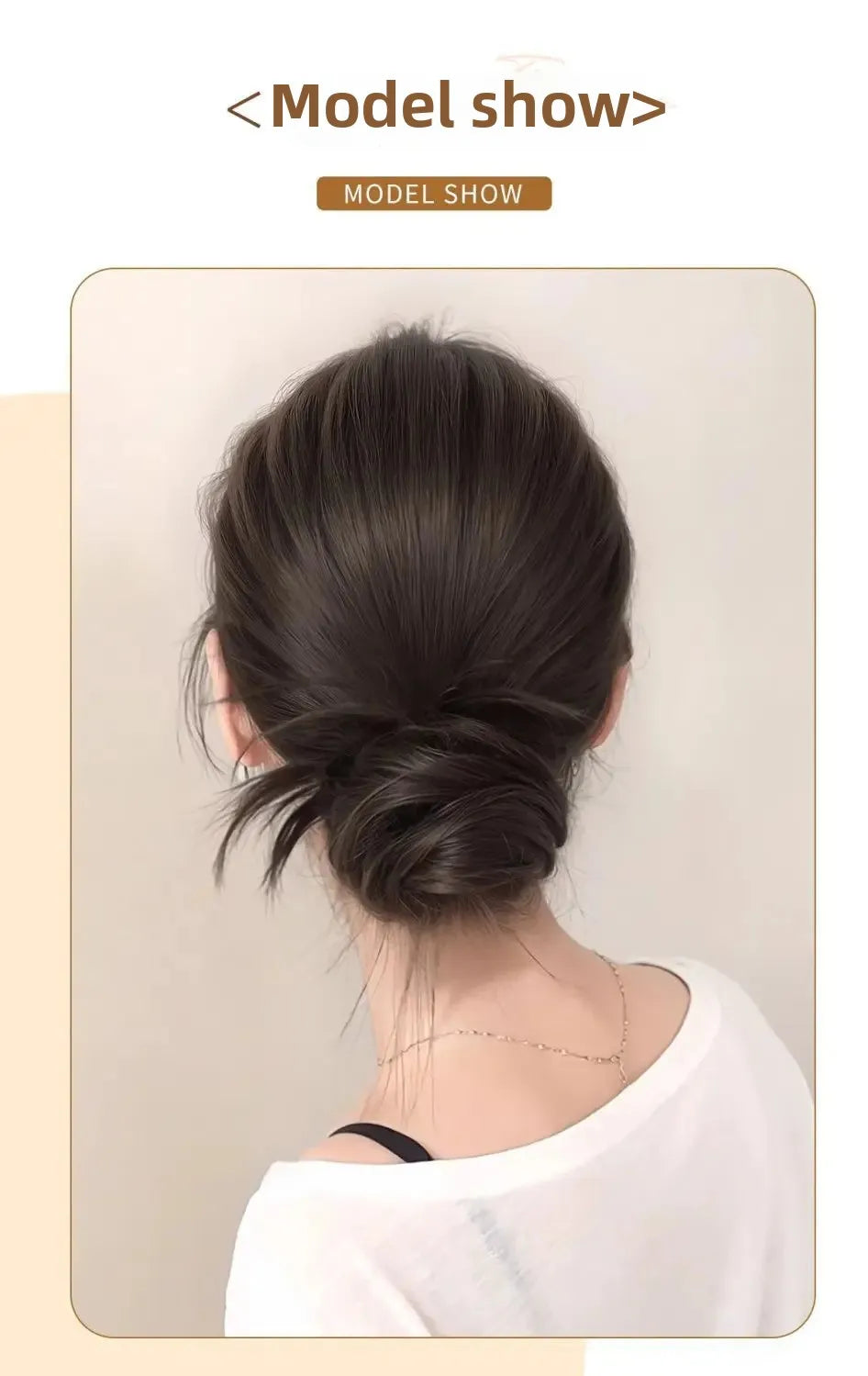 Realistic Hair Extensions Hair Bands Bun Maker Hair Clips Fake Hair Low Ponytail Holder Fake Hair Bundles Hair Accessories