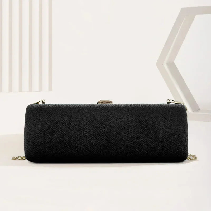 2025 Luxury Velvet Evening Clutch Bag Crystal Leaf Clasp Chain Handheld Purse for Gala Dinners Weddings Cocktail Parties
