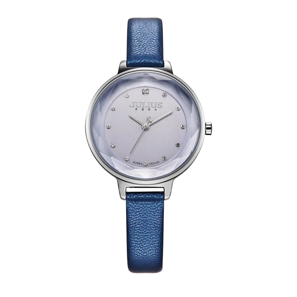 Thin Lady Women's Watch Fine Fashion Luxury Style Hours Dress Bracelet Leather Classic Girl Birthday Gift Julius No Box