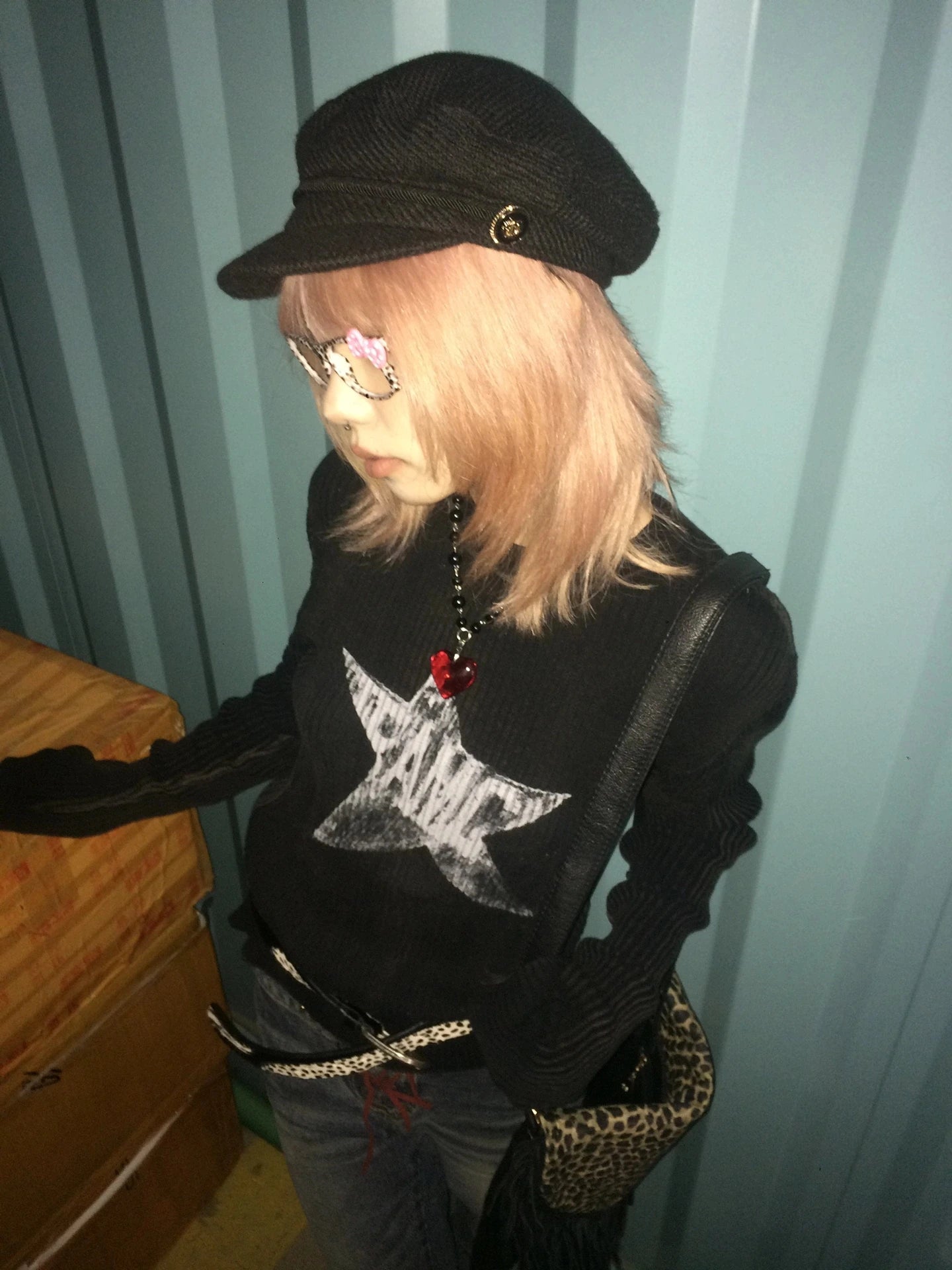 Karrram Japanese Y2k Black Knitted Tops Trashy 2000s Style Long Sleeve Knit T-shirt Vintage Harajuku Distressed Knitwear Grunge