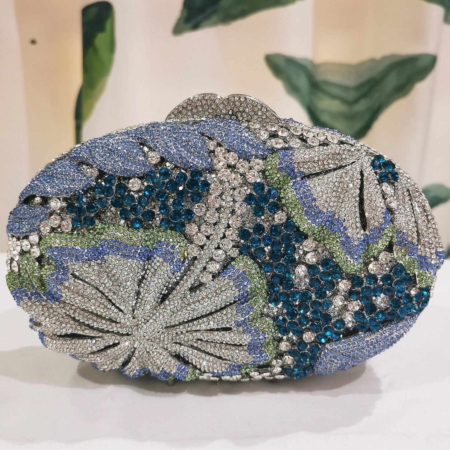 Blue/Yellow/White Multicolored Diamond Crystal Clutch Rhinestone Women Clutches High Quality Phone Wallet Best Party Purse Bag