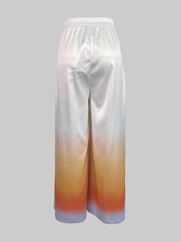 Beautyblue Gradient Suit Pants Pleated Pant for Women 2025 New Elegant High Waisted Loose Pocket Fashion Long Commuter Trousers