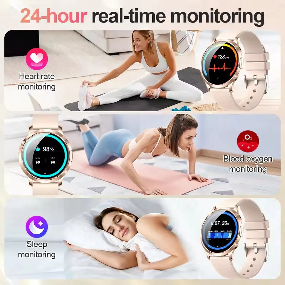 2025 New Smart Watch For Women 1.32"HD AMOLED Screen IP68 Waterproof Heart Rate Women Health Ladies Smartwatches For Android ios