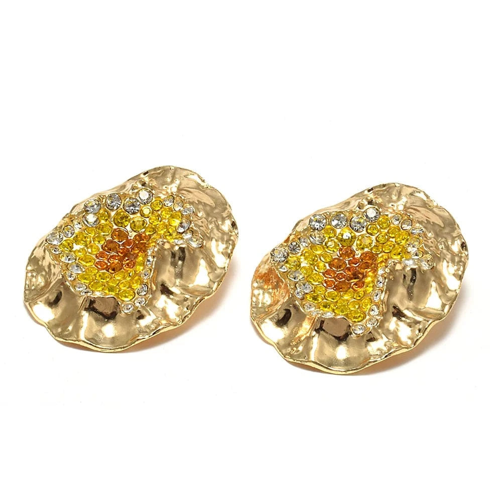 Statement Metal Earrings Trendy Drop Earrings Elegant Popular Earrings Female Accessories Wholesale