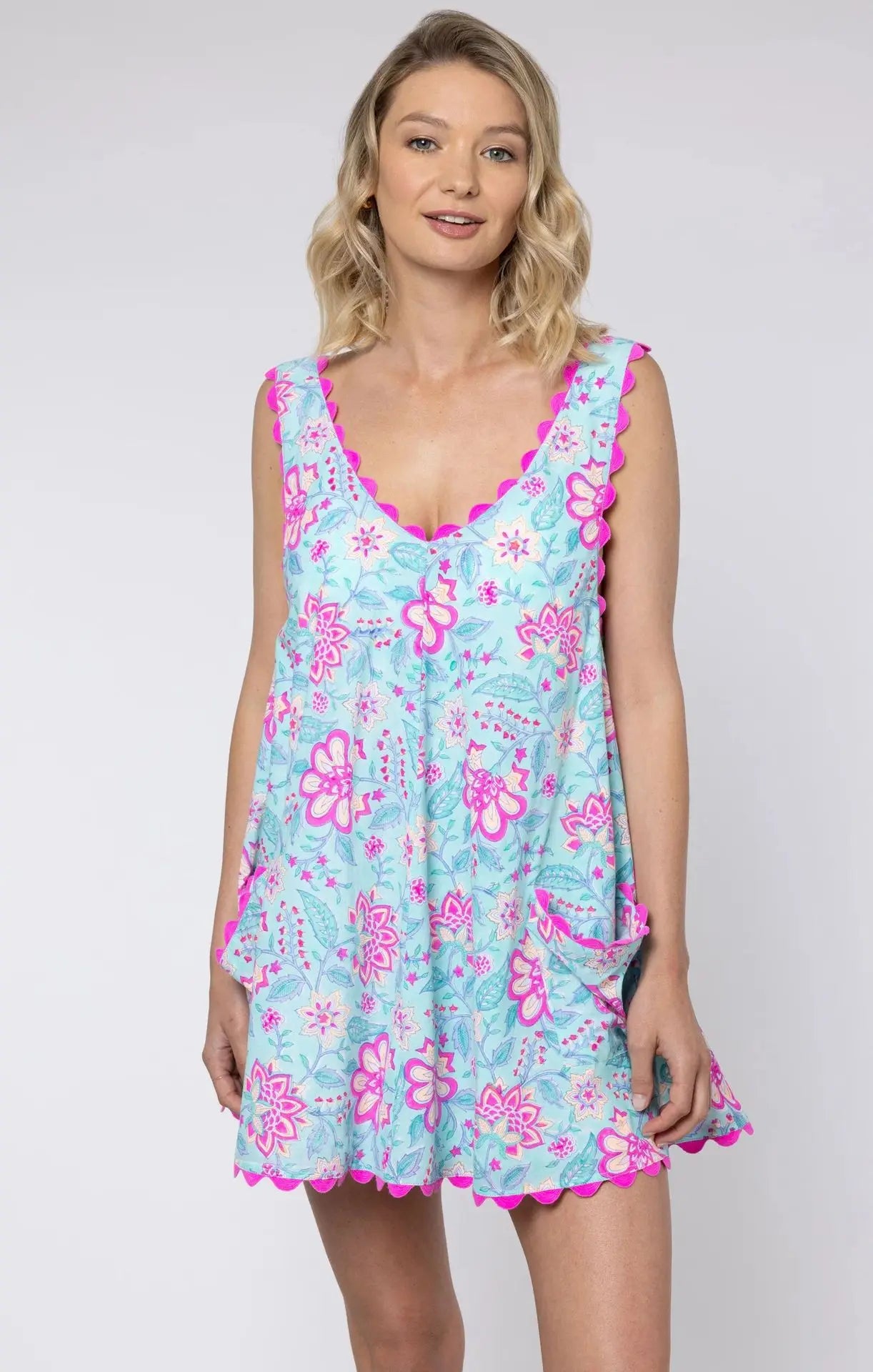 Colorful Floral Print Vest Dress Women Sexy Backless V-neck Sleeveless Beach Vacation Mini Dresses Female Spring Summer Vestidos