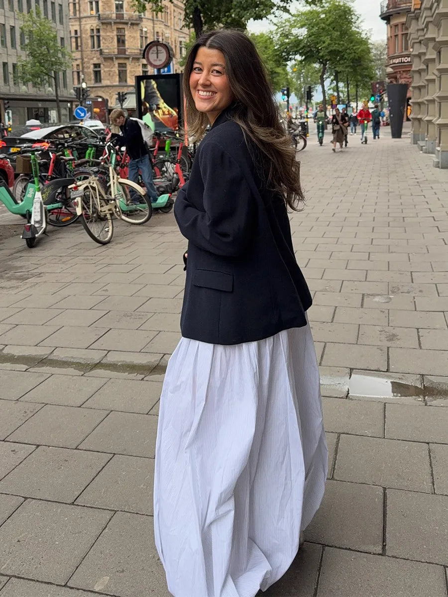 Bornladies Autumn Womens 100% Cotton Loose Lantern Style Wide Leg Pants Street Style Casual Lazy Pants Fashion Trousers