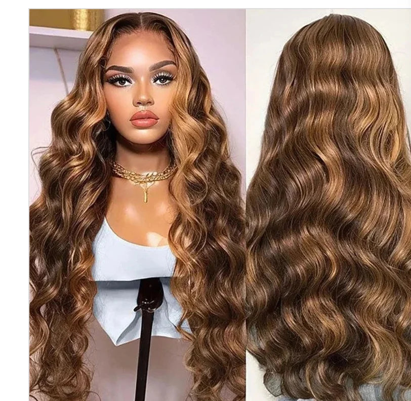 Hot Pink Pre Plucked Body Wave Lace Front Wig for Women