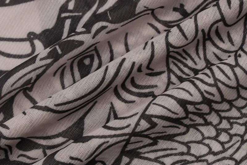 Women 2023 Autumn Winter Long Sleeve Mesh See Through Streetwear Bodycon Long Dress Wholesale Items For Business