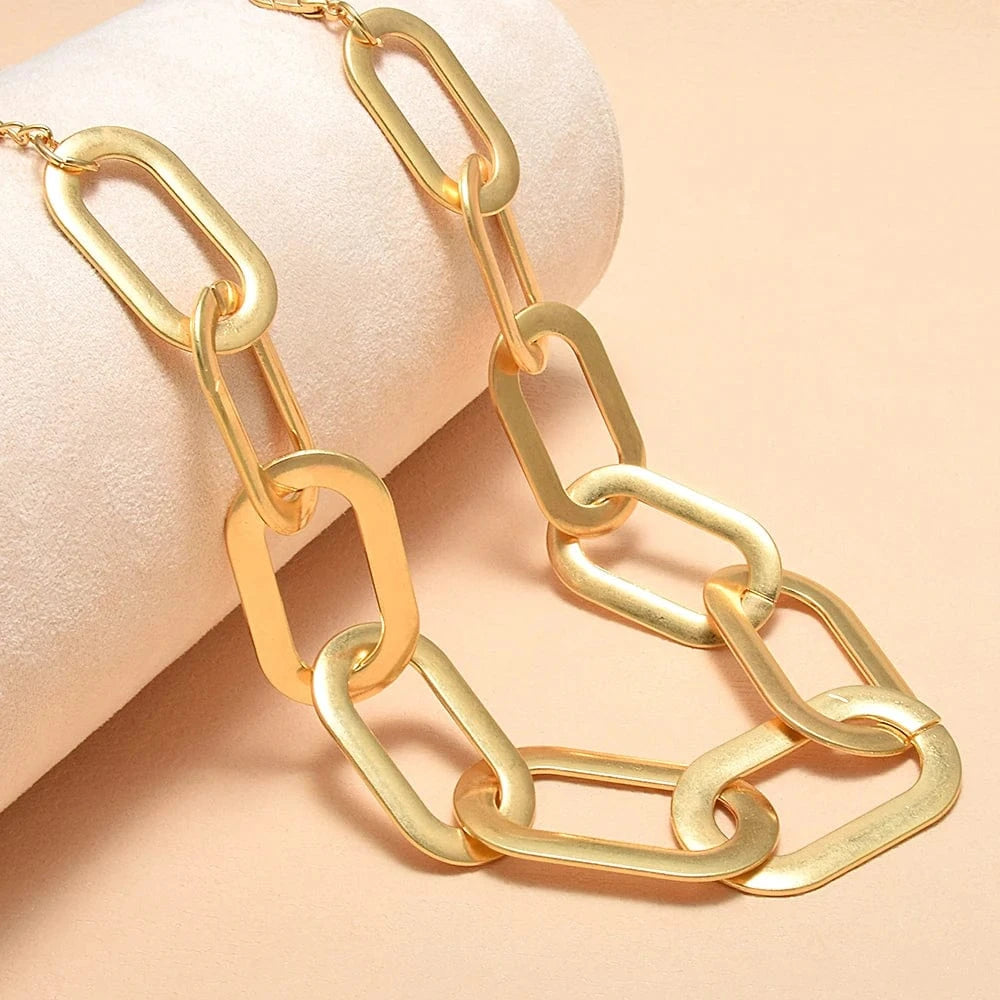 Hoops Necklaces Golden Metal Necklaces Popular Necklaces Jewelry For Women Trendy Accessories Wholesale