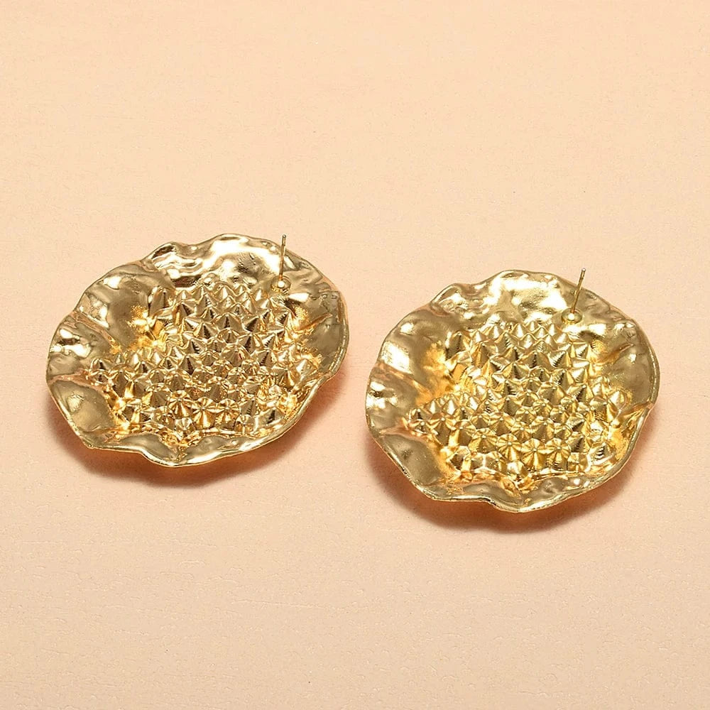 Statement Metal Earrings Trendy Drop Earrings Elegant Popular Earrings Female Accessories Wholesale