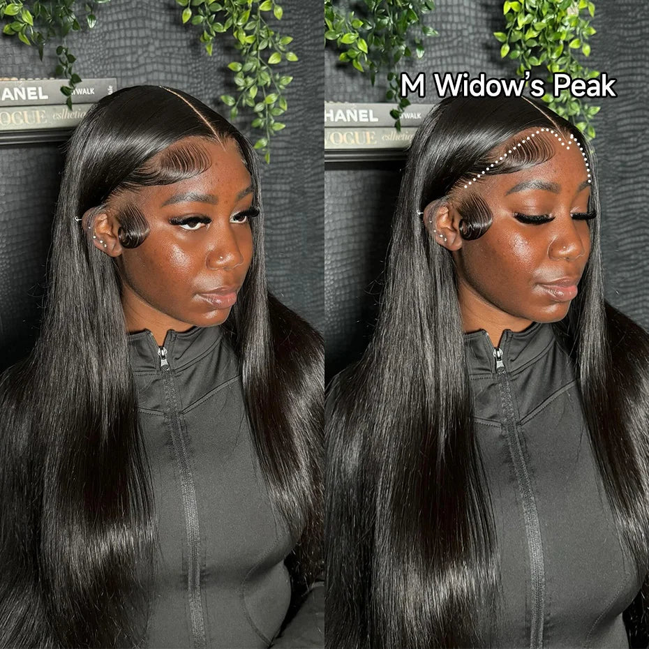 Pre Plucked Bone Straight Human Hair Lace Front Wig For Women