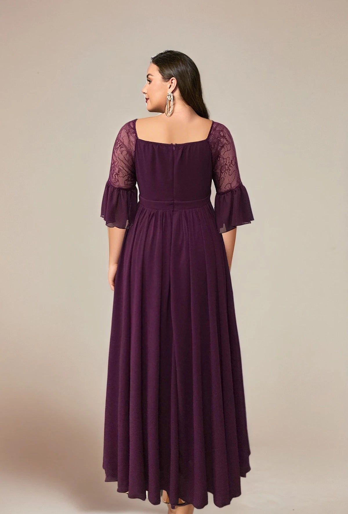 Crushed Diamond Lace Maxi Dress