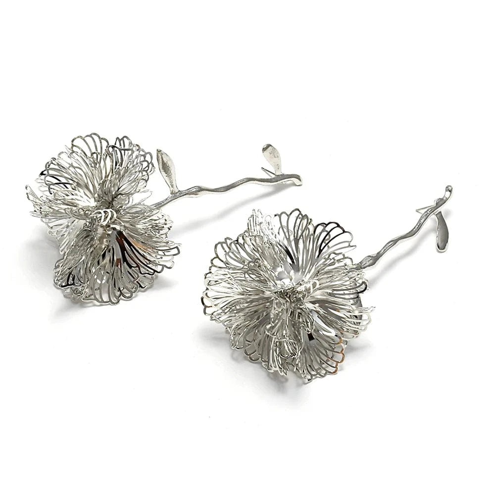 Elegant Flower Earrings Metal Hollow Petal Piercing Earrings Wholesale Popular Women's Accessories Trendy Drop Earrings Jewelry