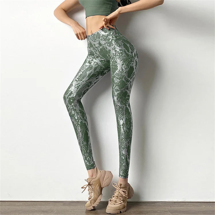 Serpentine Sports Tights Woman Push Up Leggings Sport Casual Gym Fitness Running Leggins Sexy Female High Waist Legging Pants