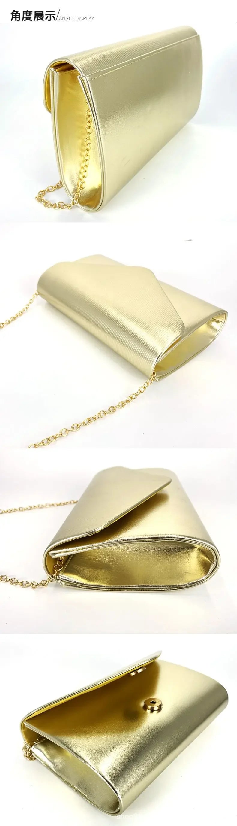 Luxury Design Women's Evening Bag Ladies Day Clutch Envelope Handbag Daily Clutch Wedding Party Bling Gold Chain Crossbody Bags